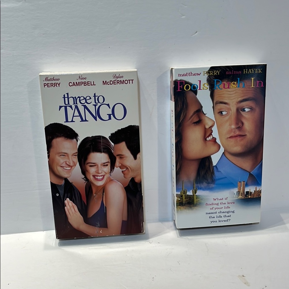 Romantic Comedy VHS Tapes.  1997 AND 2000, FOOLS RUSH IN, THREE TO TANGO